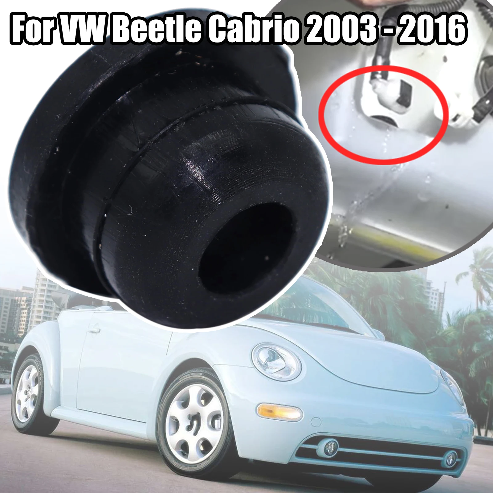 

For VW Beetle Cabrio 2003-2016 Arteon 3H Windscreen Washer Headlight Pump Seal Water Reservoir Gasket Mount Rubber Cap Clip Plug