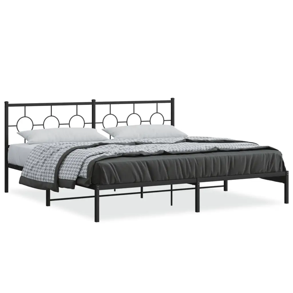 Split Queen Adjustable Bed Base Metal Frame with Headboard 76