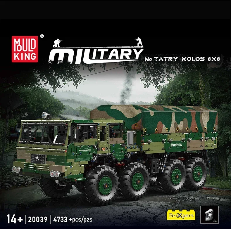 Mould King Technical Car Military Building Block The RC KOLOS 8X8 Vehicle Set Assembly Brick Toys Kids Christmas collection Gift