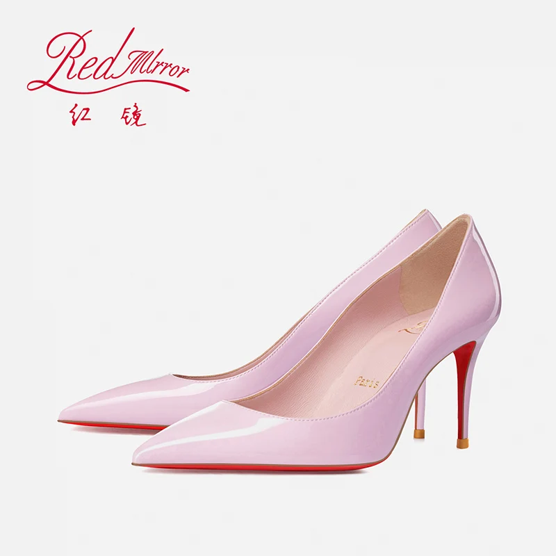 

Heels for Women Luxury Leather Red Bottoms Pointed Toe Stiletto High Heels Sexy Party Pumps Elegant Evening Wedding Prom Shoes