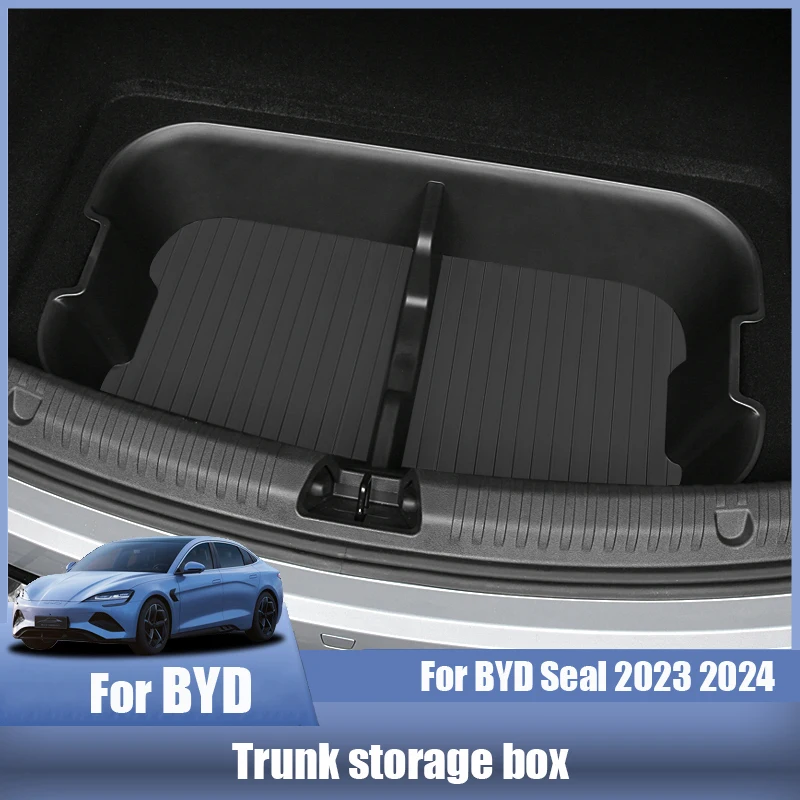 For BYD Seal 2023 2024 Trunk storage box Tail box storage box stowing tidying Scratch Resistent Automotive interior modification