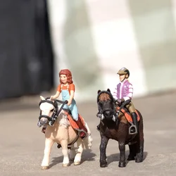 Solid Plastic Riding Children's Toy Model Pony Farm Children's Popular Science Decoration Horse  Simulation Toys Model