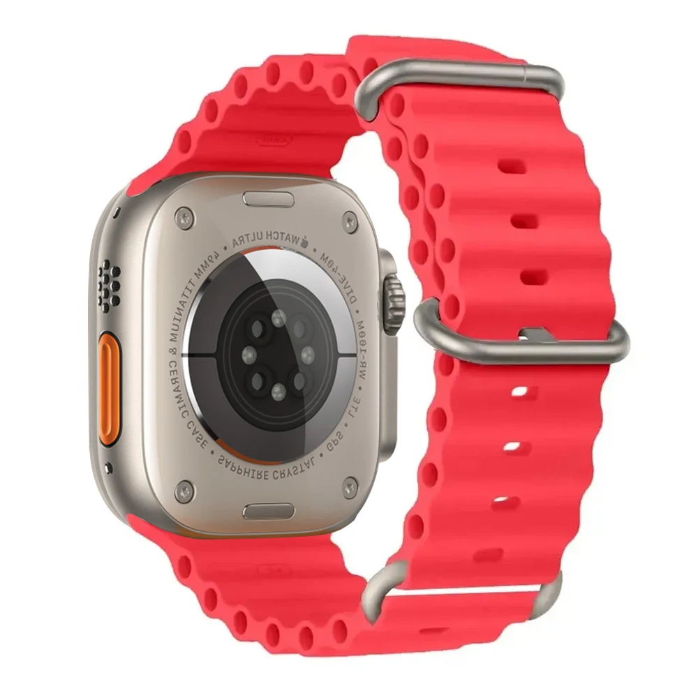 Ocean Band für Apple Watch Ultra 3 Series 11 10 9 7 8 6 SE 49 mm 45 mm 46 mm 42 mm 44 mm 40 41 Silikonarmband Correa iWatch Armband