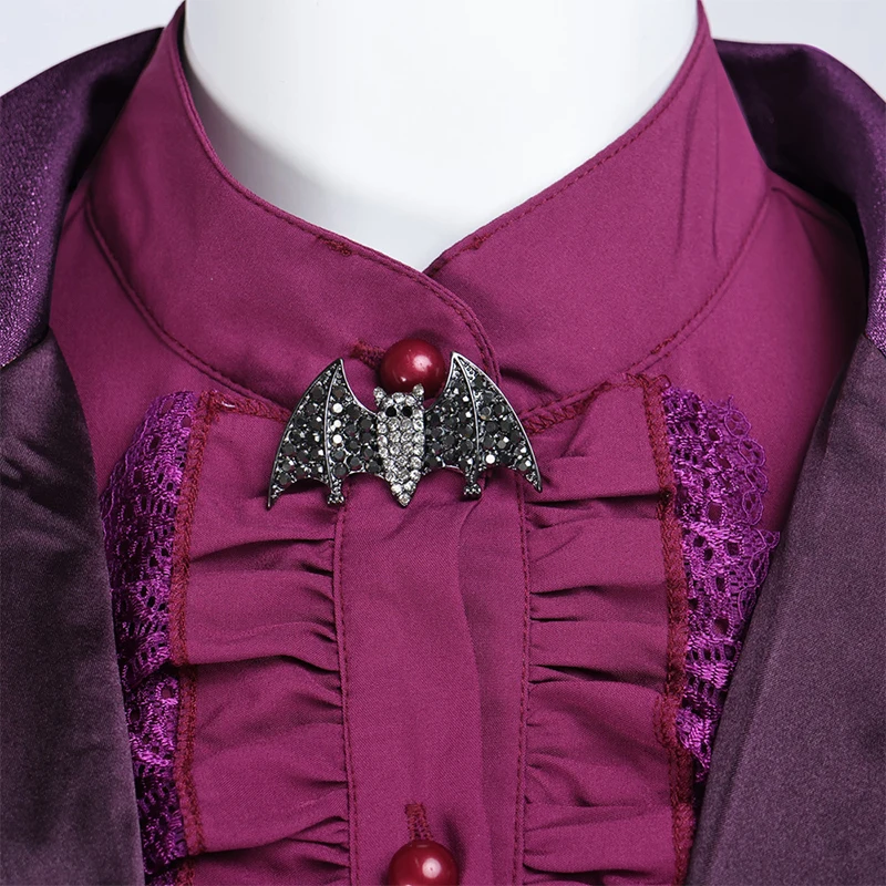 المرأة الأرجواني مصاص دماء فتاة المدرسة هالوين زي المراهقات Vampirina Vee Hauntley تأثيري #5