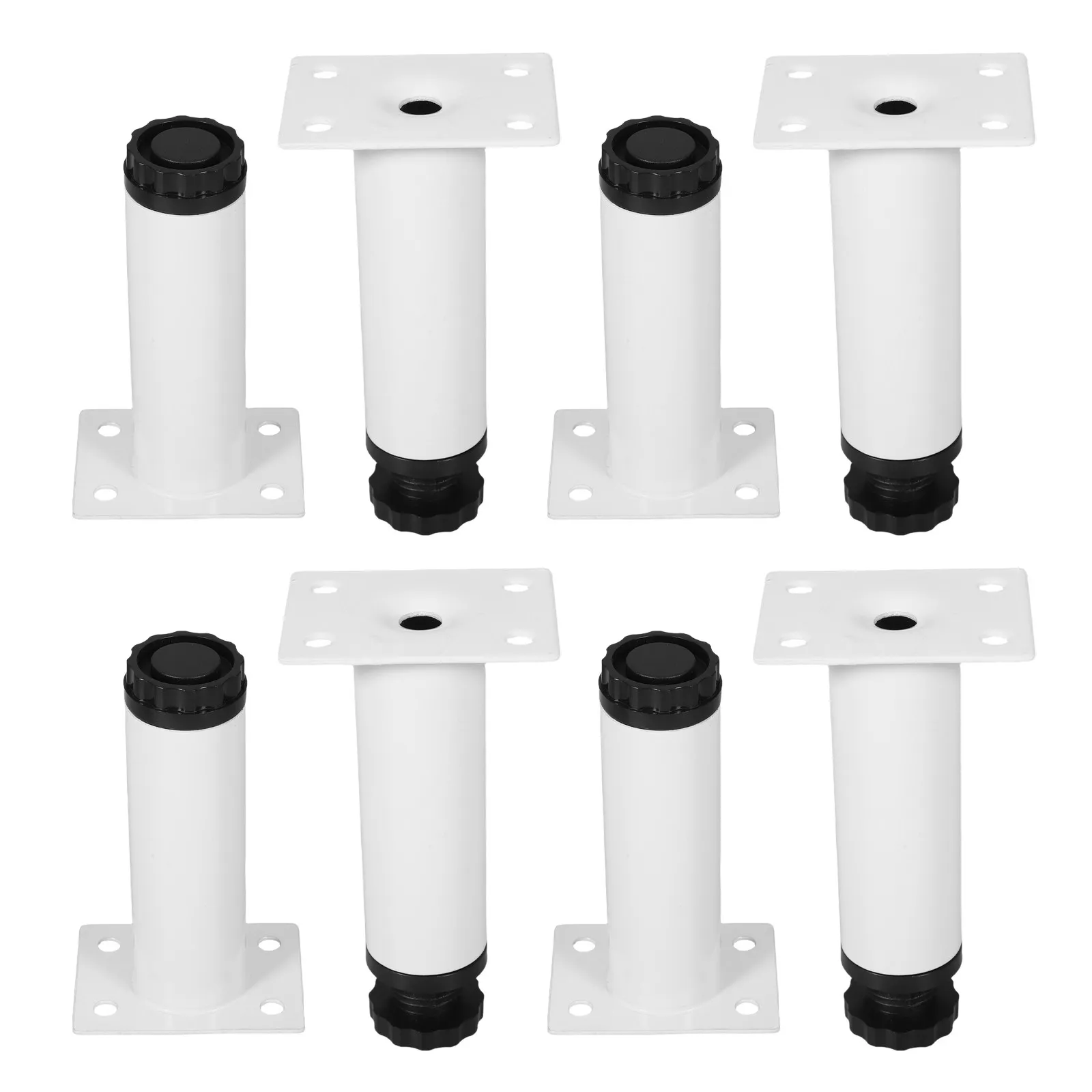 8Pcs Metal Furniture Support Legs Adjustable Round Sofa Bed Cabinet Table Replacement Heavy Duty Feet Metal Furniture Legs