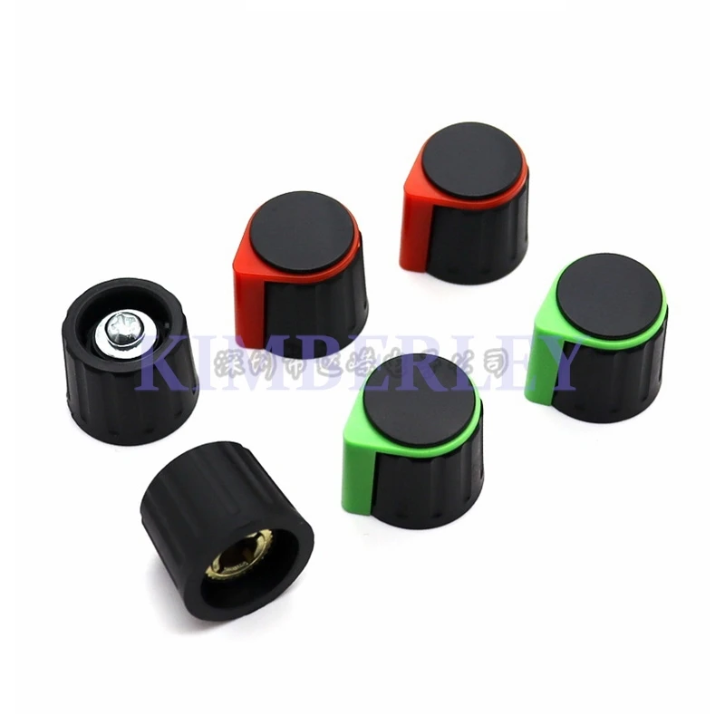 2PCS Rubber Knob Encoder Knob Cap Flower Shaft Type Potentiometer Knob Cap Top Lock Screw Knob Cap