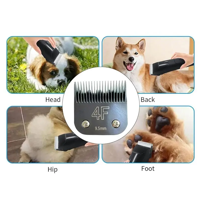 B03C-Pro Detachable Blade 4F 9.5Mm Replacement For Wahl KM 10 For Andis AG/AGC SMC/Oster A5/Classic 76 Animal Clipper Models - view 3