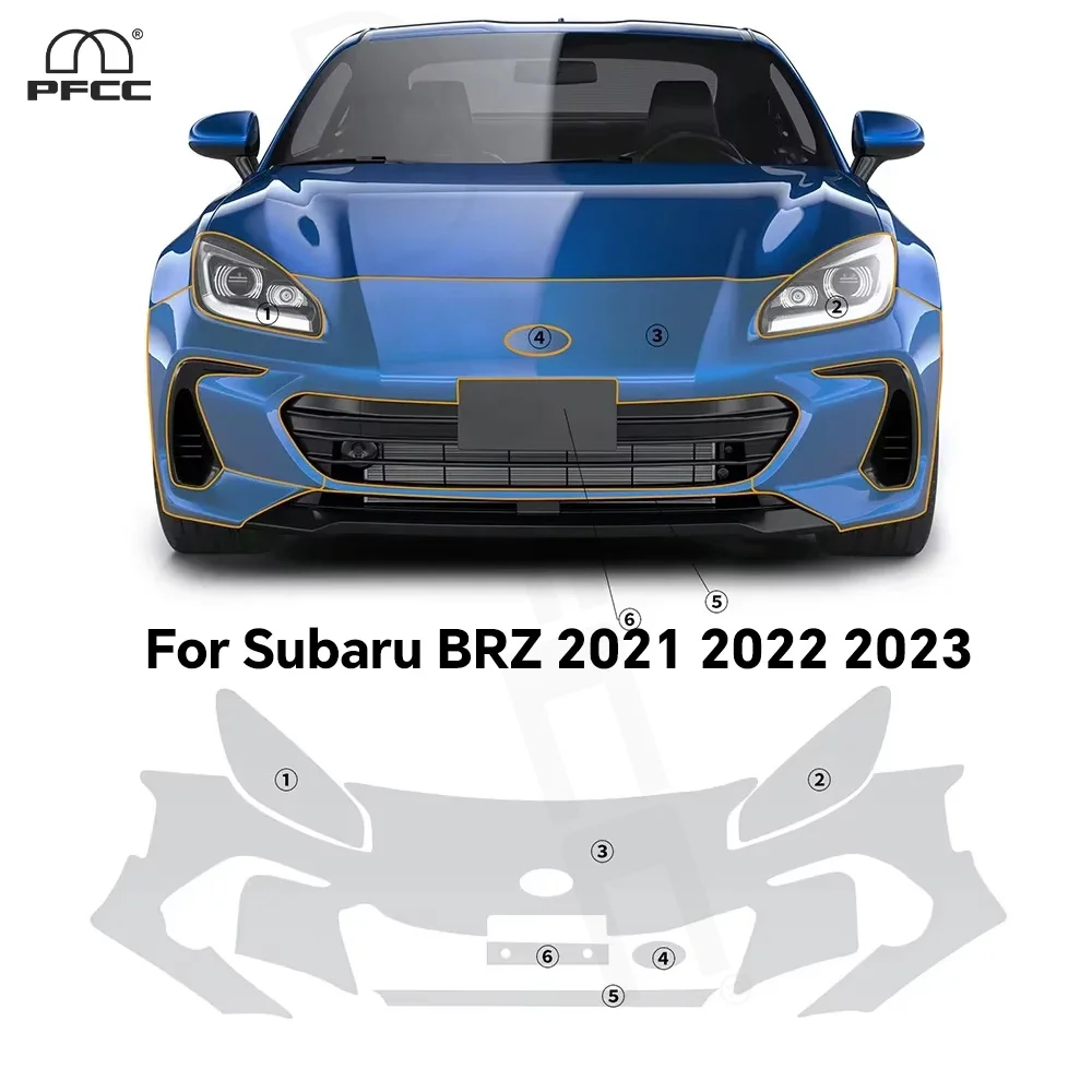 

For Subaru BRZ 2021 2022 2023 TPU Paint Protection Film Pre-cut Clear PPF Car Body Anti-Scratch Resistant Invisible Repairable