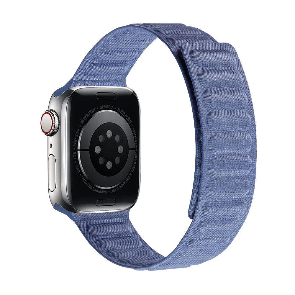 Fein gewebtes magnetisches Apple Watch Band 44 mm 41 mm 45 mm 49 mm 40 42 46 mm Schlaufenarmband iWatch Serie 10 9 8 7 6 SE Ultra 2 Armband – Detail 12