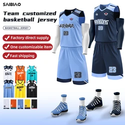 Adult Men and Women Basketball Jersey Customize Quick-drying Breathable Comfortable Training Uniform Shirt Sportswear Tracksuit