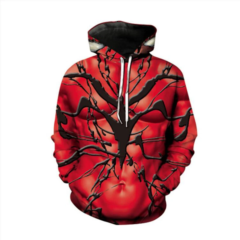 Sweat à capuche SpidSuffolk pour hommes et femmes, Spider-Man, Venom rouge, Costume d'Halloween, Veste de sport, Effrayant, Mode, Automne