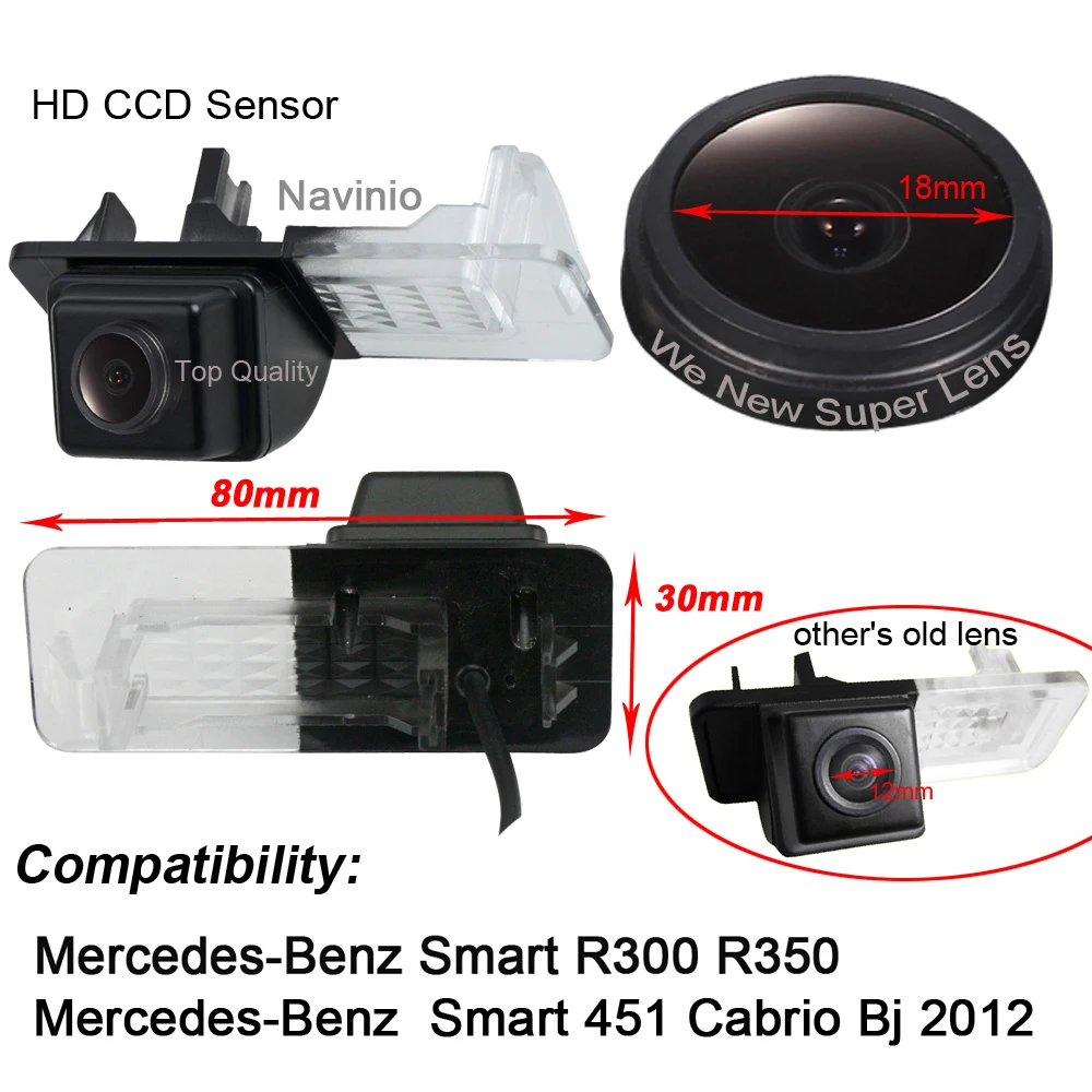 Navinio Rear view back reverse parking cam camera for Mercedes Benz R class R300 R350 waterproof NTSC PAL( Optional)