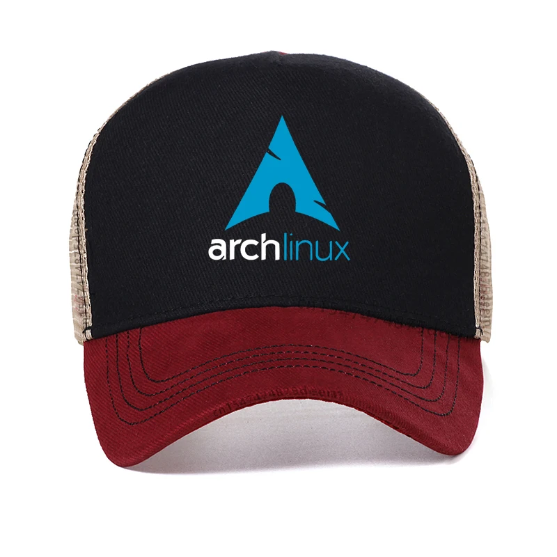 

Computer Software Program Engineer Arch Linux logo hat Harajuku Teenager Homme Summer Mesh Breathable Baseball Cap gorra