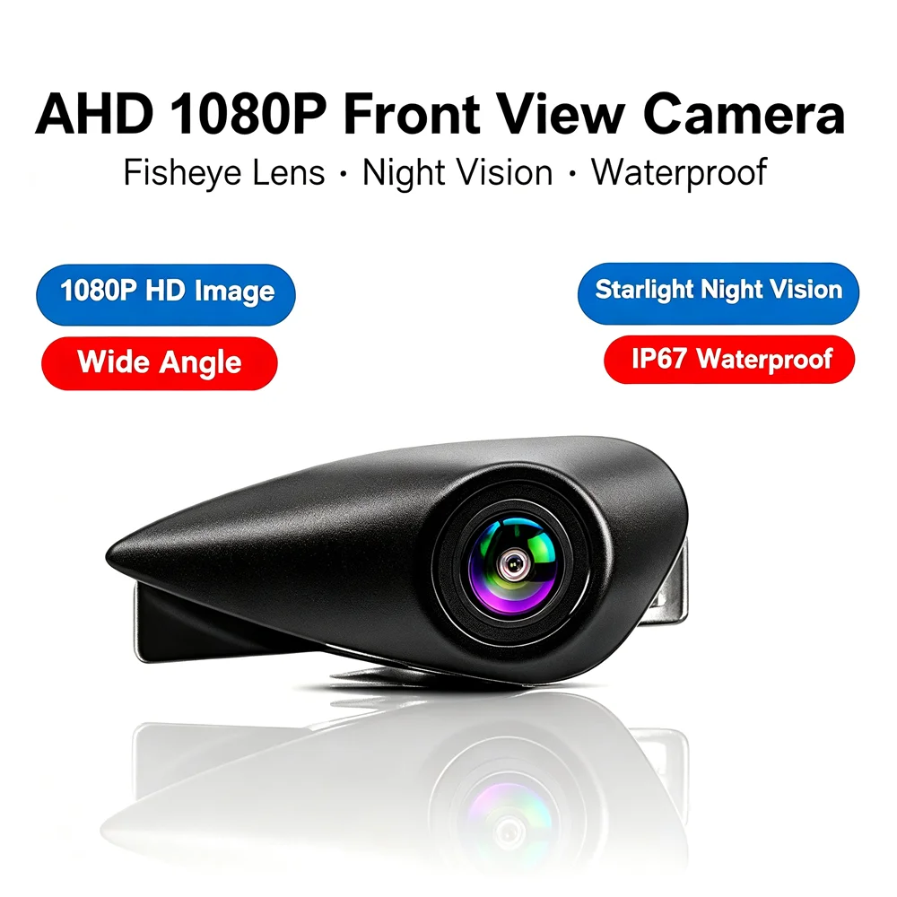 Front View Camera For Hyundai Universal,1080P/720P Optional Fisheye Lens IP68 Waterproof Starlight Night Vision Car Front Logo C