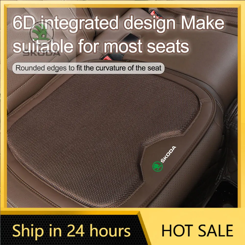 

1Pcs Car Seat Protector Cover Front Rear Anti-slip Mat Seasons Breathable Cushion For Skoda S VII Octavia Superb Rapid Kodiaq A7