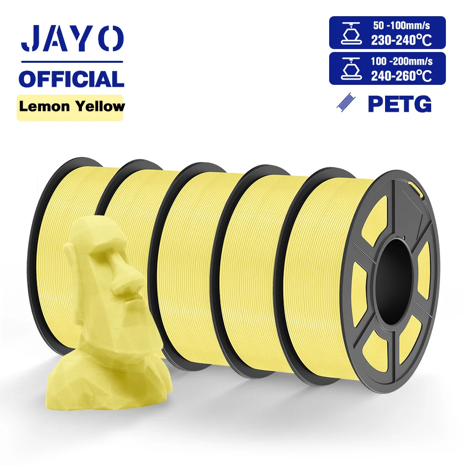 JAYO PETG Filamanet 1.75MM 5 Rolls/set 3D Printer Filament PETG Netjes Wond 3D Afdrukken Materiaal Voor FDM 3D Printer