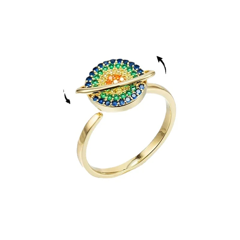 Women's Shining Zircon Adjustable 925 Sterling Silver Ring