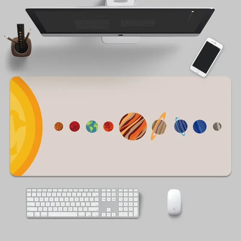 Space Universe Planet Large Mouse Pad Extra Large Personalised Gaming Computer Office Laptop Creative Rubber Non-Slip Desk Mat