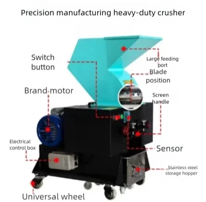 High-powered Pulverizer Small Household Herbal Medicine Crusher Industrial PVC Large Plastic Crusher