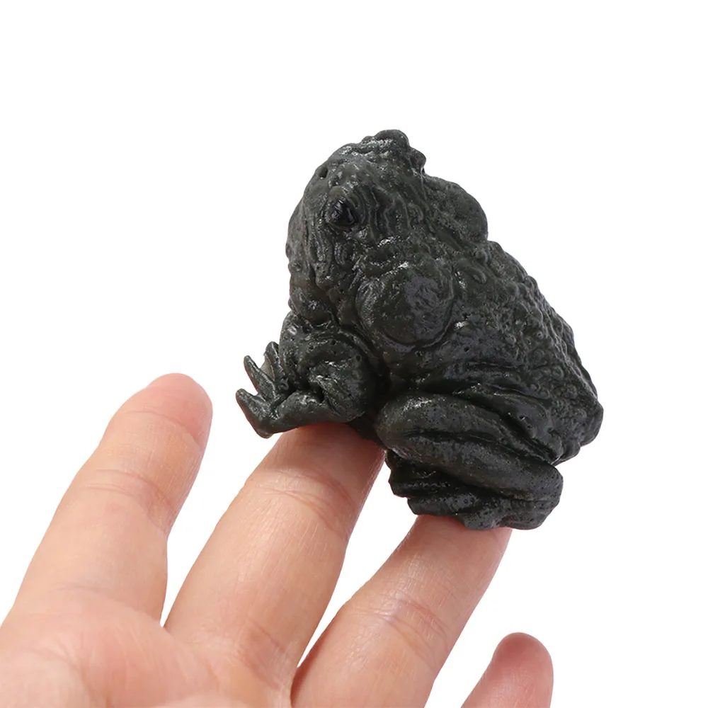 Soft TPR Material Toad Frog Squishy Golden Green Color Simulated Animal Frog Squeezing Sticky Texture Fidget Anti-anxiety