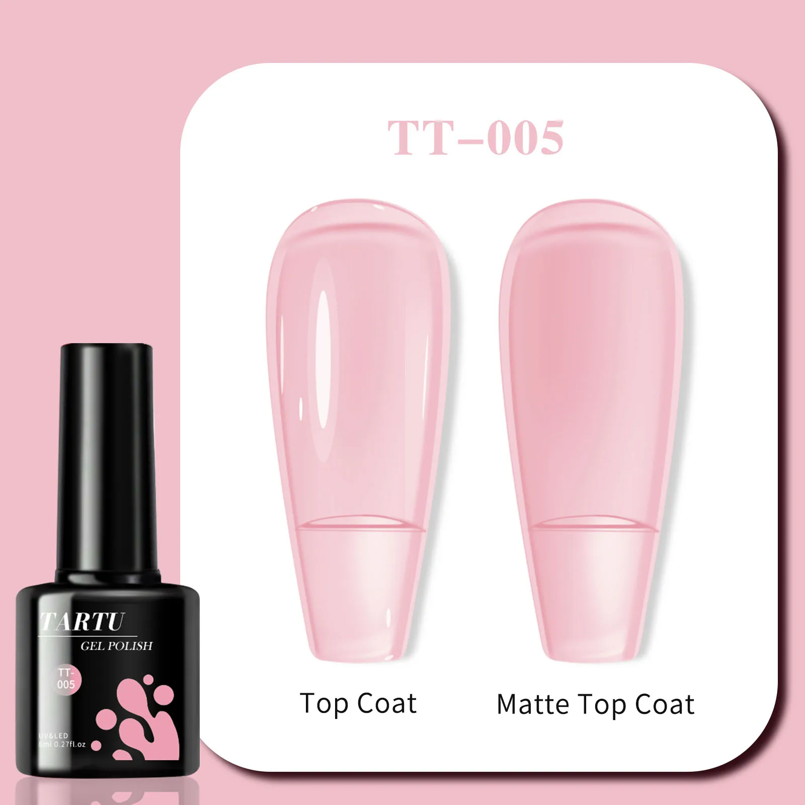 TARTU 8 ml Gelee-Gel-Nagellack, rosa Nude-Gel-Nagellack, semi-permanent, geeignet für Heimnägel zum Selbermachen