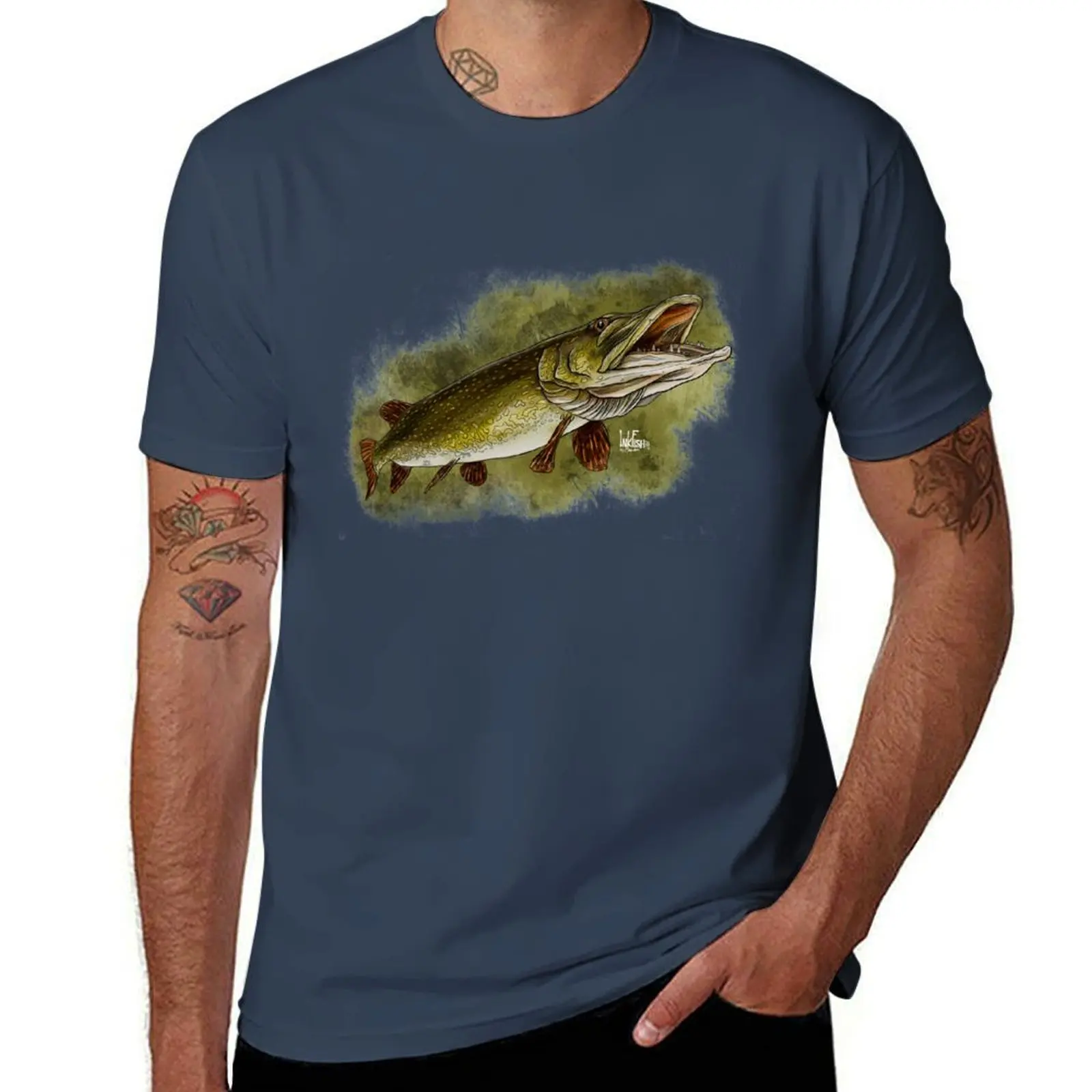 Open mouth pike T-Shirt Sun Protective Outdoor Tee Top