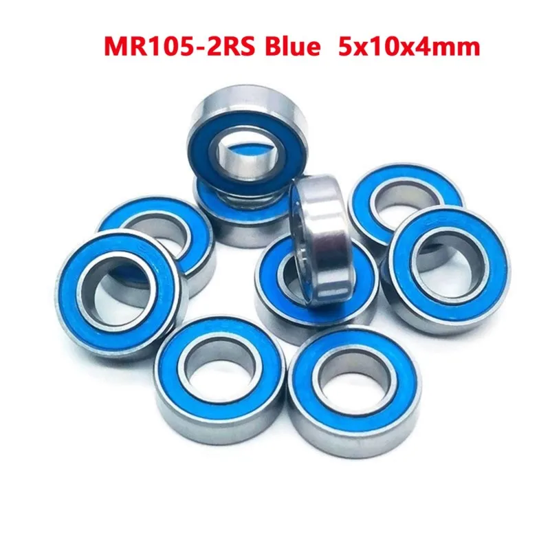 

10/50PCS MR105 RS Bearing MR105-2RS Blue Bearing ABEC-5 5x10x4mm Miniature MR105RS Ball Bearings Double Sealed Bearing