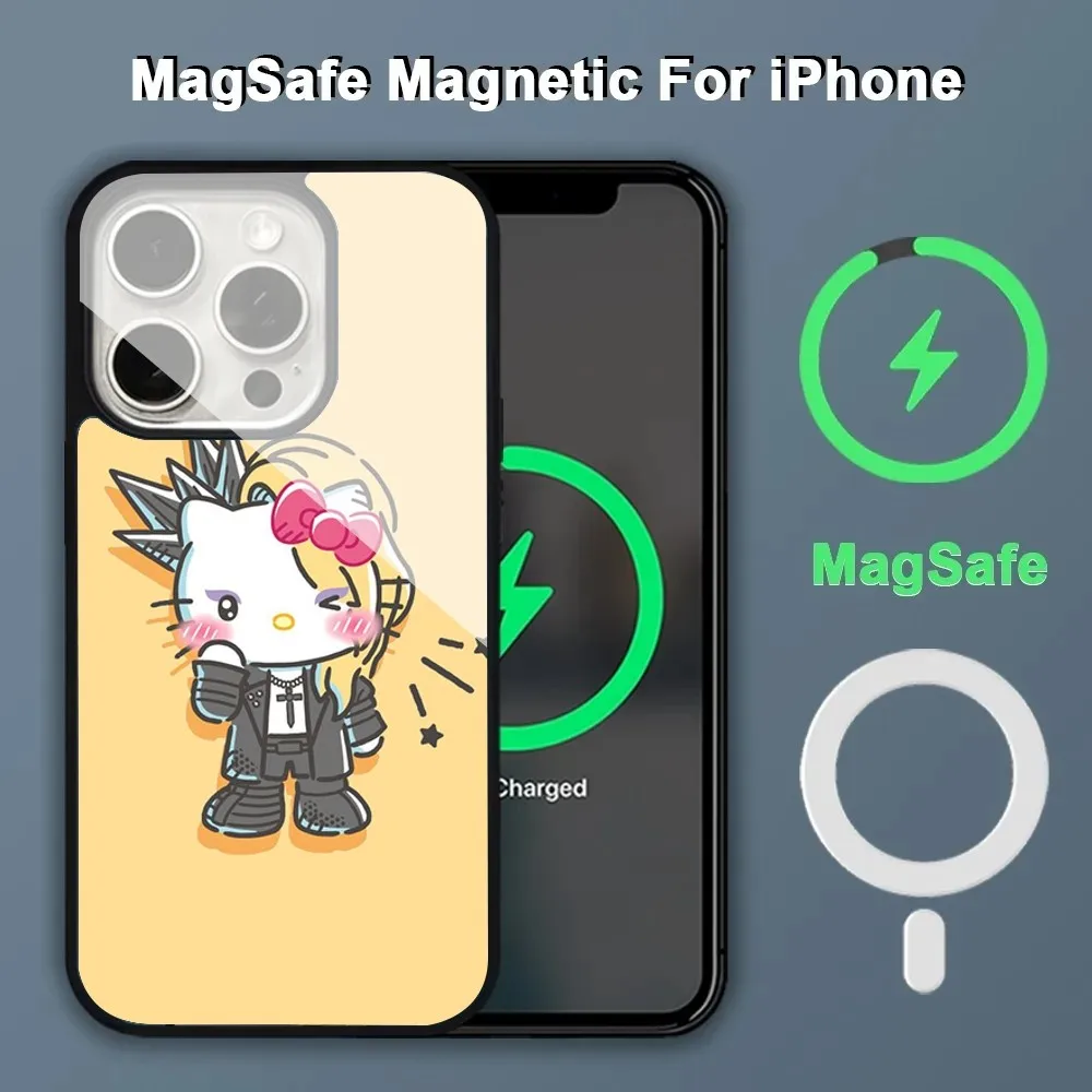 Y-Yoshikitty Telefoon Hoesje Voor Iphone 15 14 13 Pro Max 11 12 Mini Alex Spiegel Voor Magsafe Draadloze Oplaadhoes