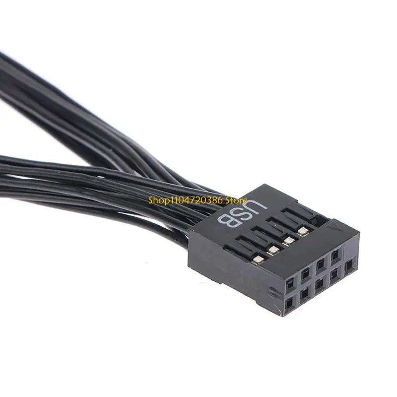 K0EA 1 9Pin Bo Mạch Chủ Máy Tính Cáp Nối Dài USB 1 Nữ Đến 2 Nam Chia Cổng Âm Thanh Nối Dài Cho máy Tính DIY 10Cm