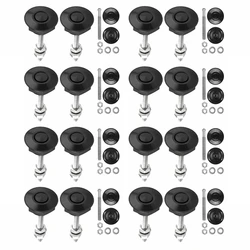 16 PCS Push Button Quick Release Hood Bonnet Pins Lock Clip Car Bumper Latch Kit