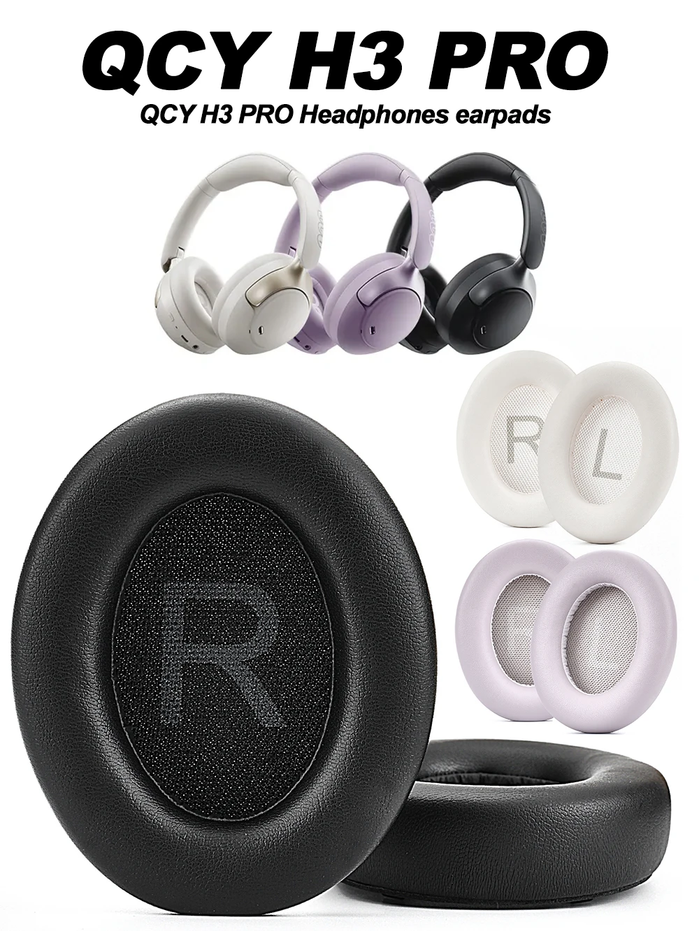 Replacement for QCY H3 PRO Headband Ear Pads Earphone Cushions Headphones Protein Earmuff