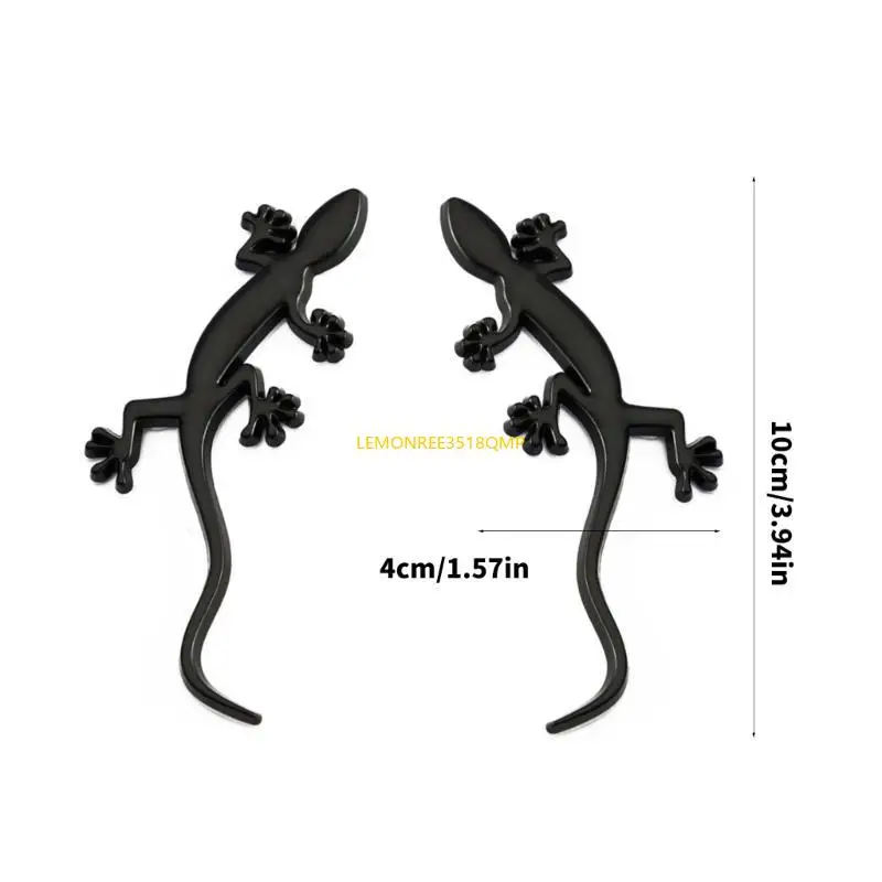 

M68B Geckoes Metal Car Decal Badge Stickers Set Of 2 For Cool Auto Body & Interior Enhancement Customizing Your Vehicle Look