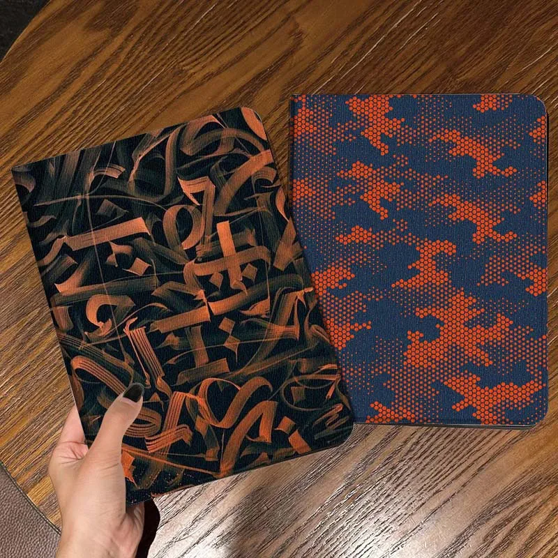 

Abstract Orange Ribbon Pattern Tablet Case For Apple iPad Air Pro mini 1 2 3 4 5 6 7 8 9 11 M2 M3 M5 M4 5th 6th 7th 10th 11th