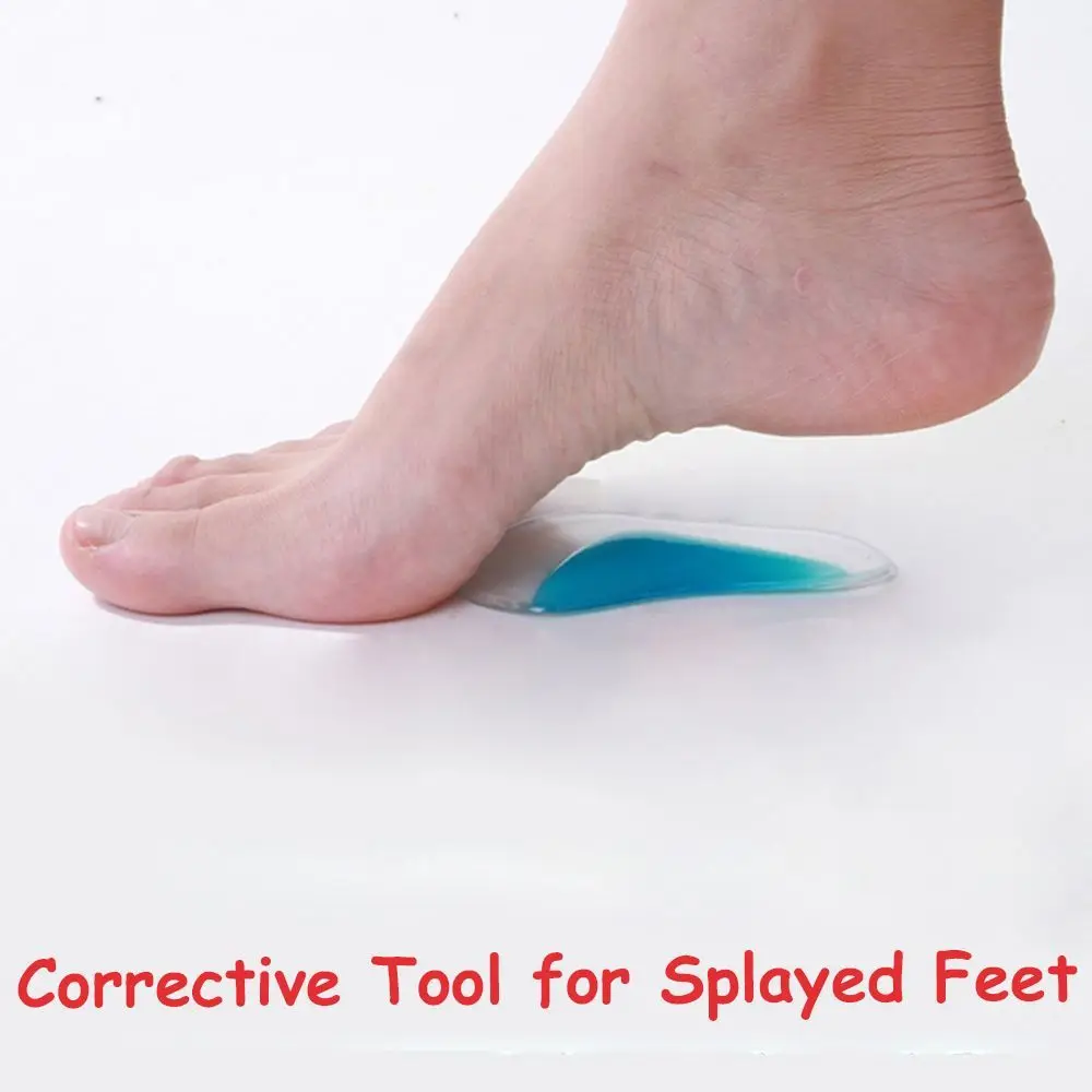 Podkładki naklejki poduszka do butów wkładka narzędzia do pielęgnacji stóp płaskostopie korektor płaskostopia 1 para ortopedyczna wkładka podtrzymująca łuk stopy silikonowa