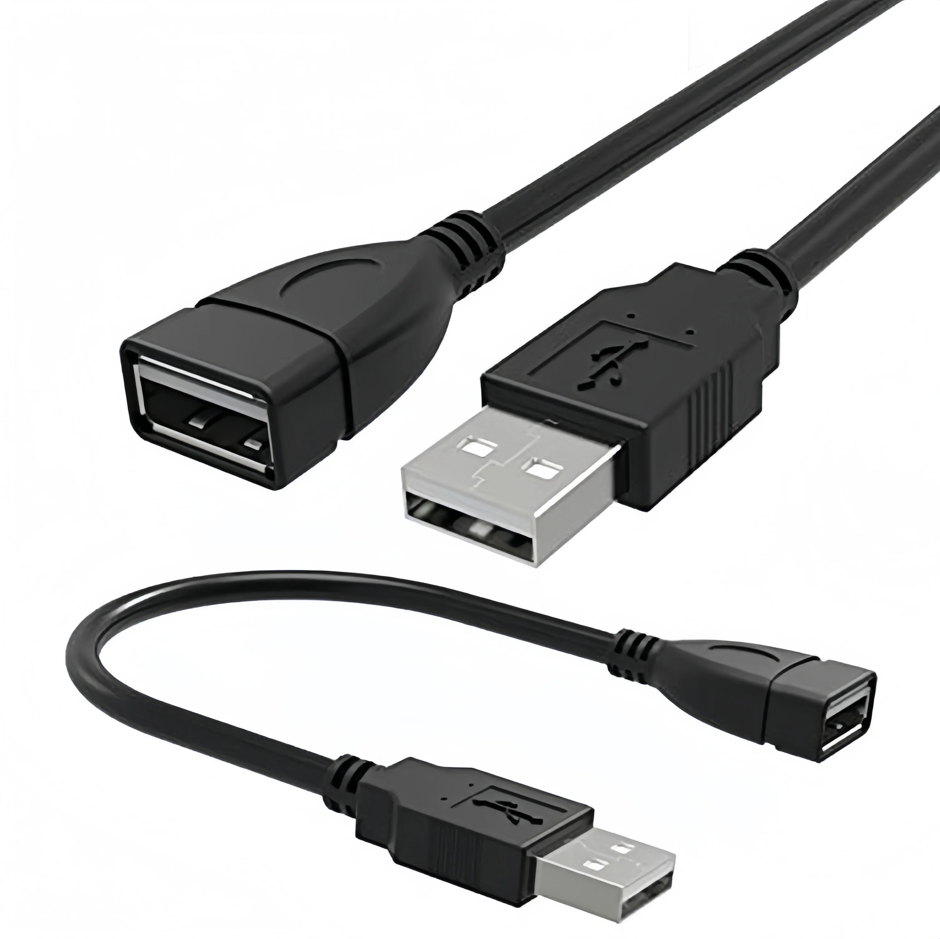 10 Buah Kabel Ekstensi USB2.0 USB A Male To Female Kabel Transfer Data & Pengisian Daya AM Ke AF Kabel Audio & Video