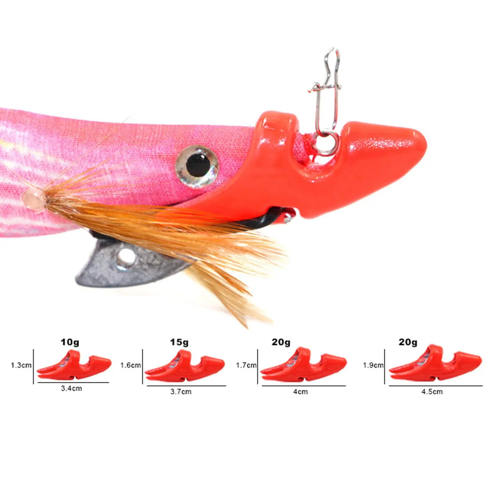 2pcs Fishing Squid Jig EGI Sinker Tip Deep Water Wooden Sinking Head Weights Fishing 10g/15g/20g/25g Baits Weight Tackles