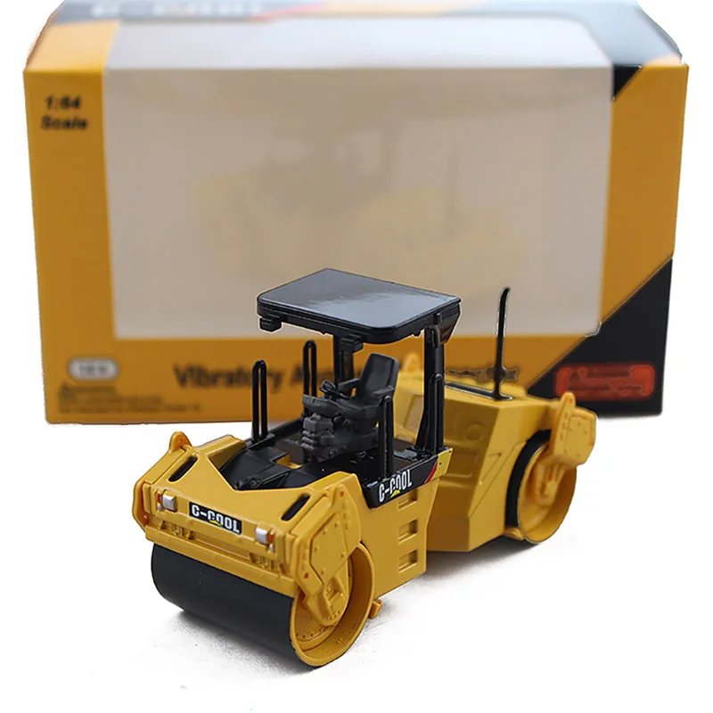 C-COOL Asphalt Compactor Roller 1:64 Scale Alloy Construction Vehicle Toy Car Simulation Die Cast Model Collectible Gift 80004