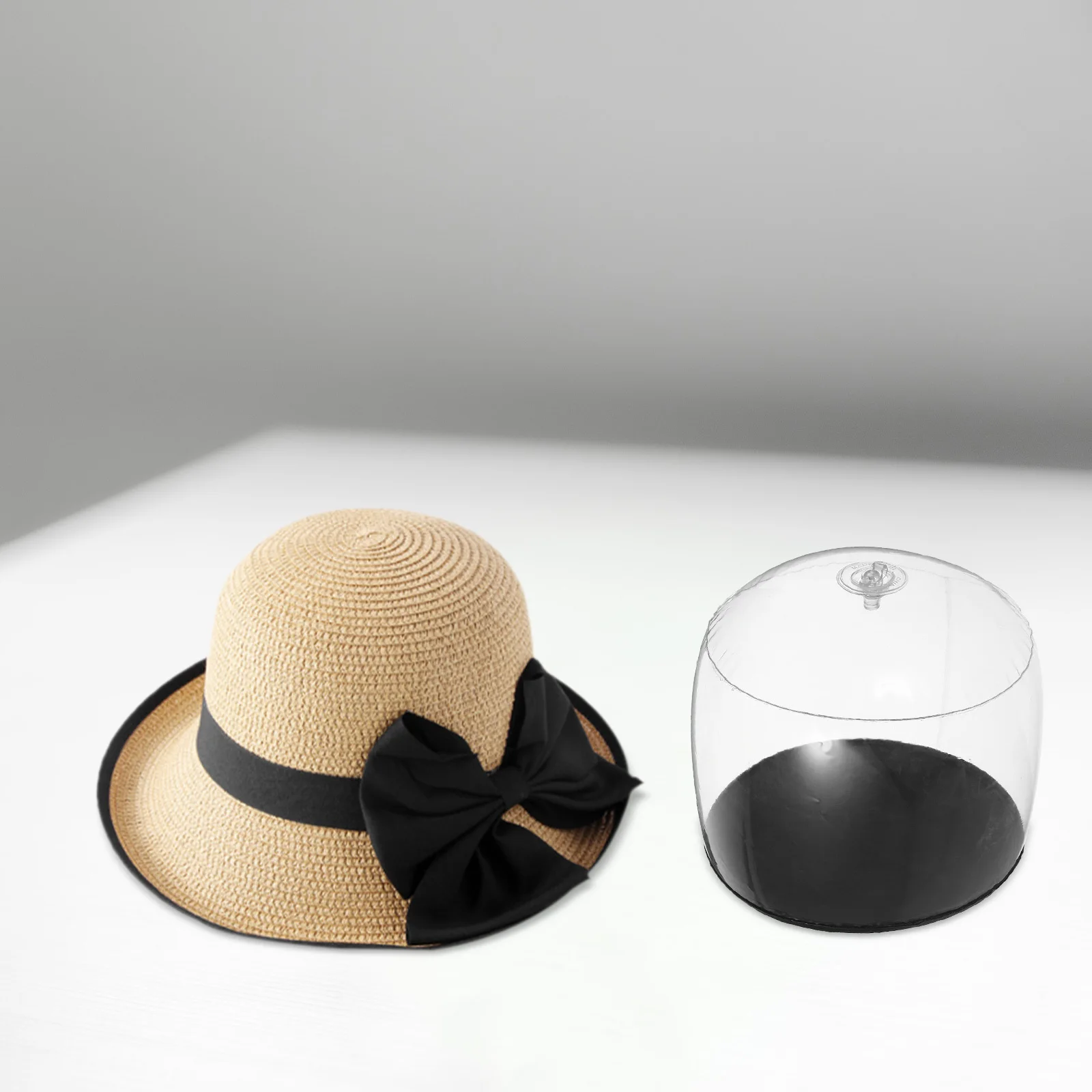 

2Pcs Hat Holder Display Organizer Dome Shape PVC Hat Support Stand for Home Shop Storage Rack Inflatable Cap Holder