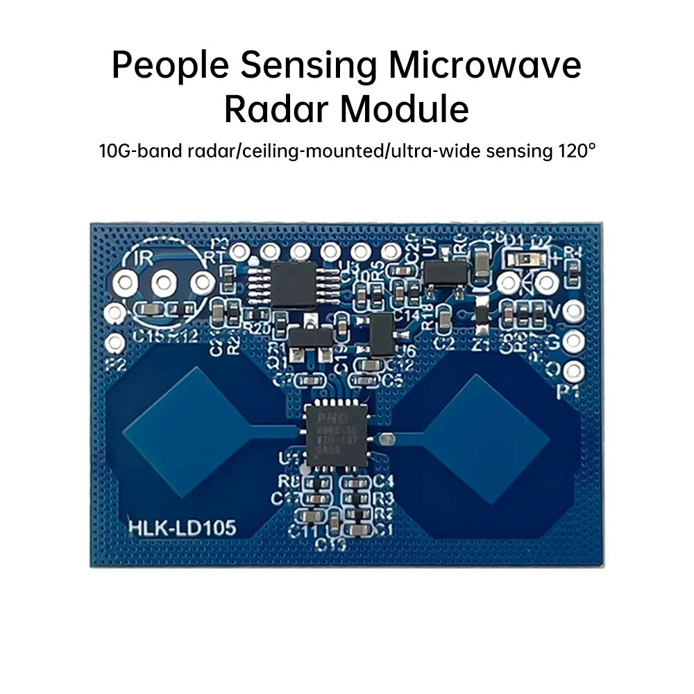 Imagem -03 - Microondas Radar Módulo de Indução do Corpo Humano Presença Humana Sensor de Movimento Instalação do Teto para Iluminação Inteligente Hlk-ld105 10g