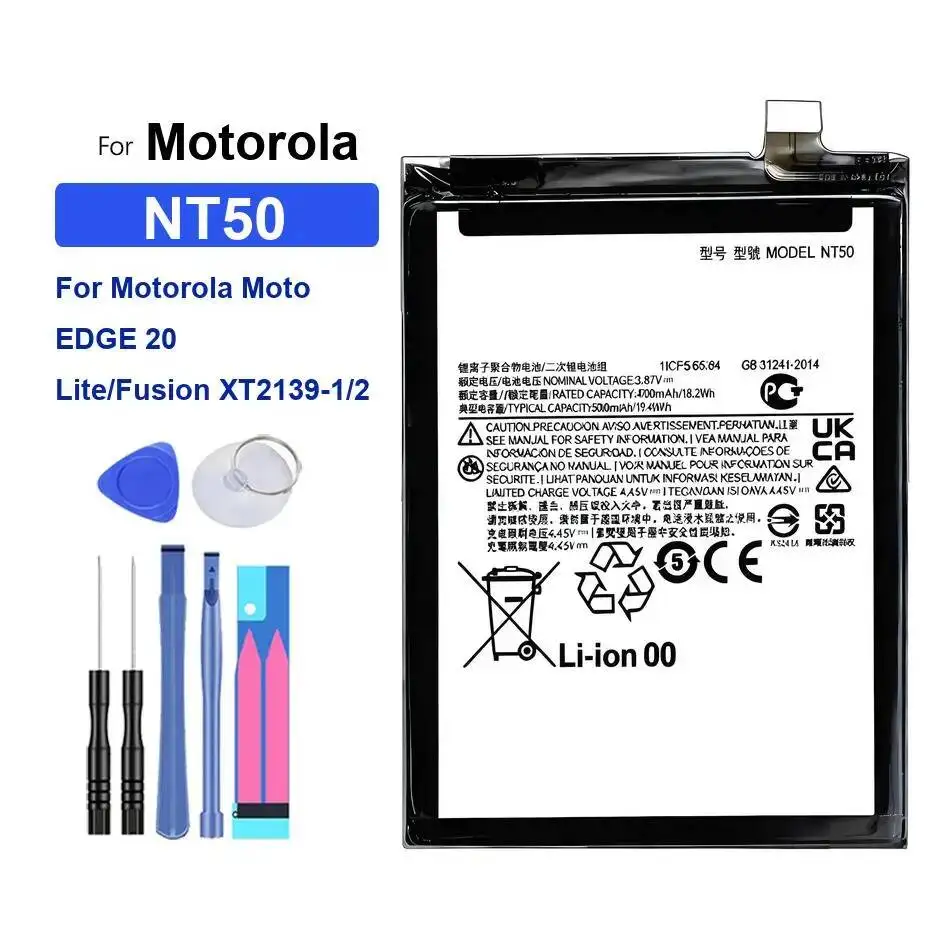 

Mobile Phone Battery Durable LG50 NT50 5000Mah For Motorola Moto One Lite Edge Plus