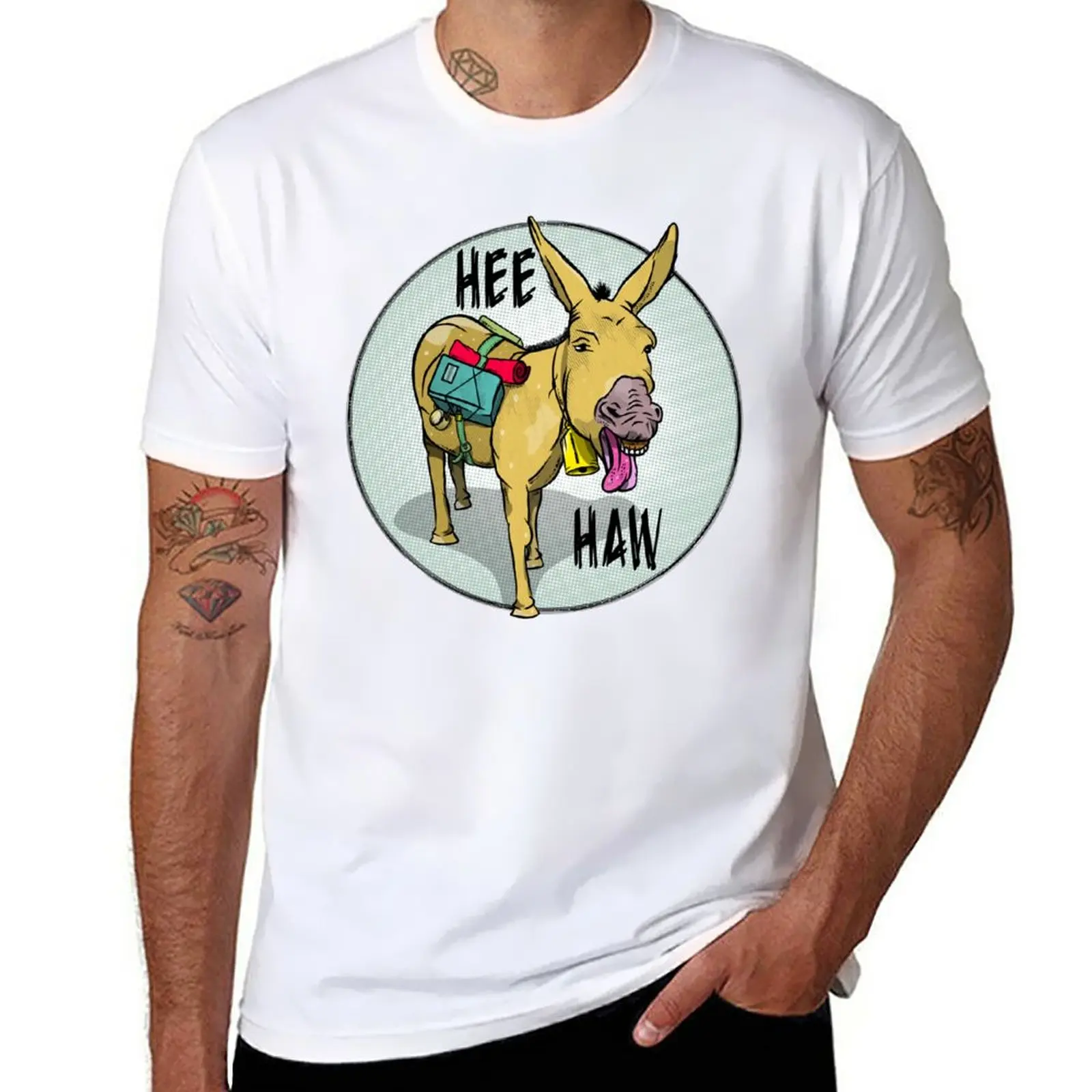 New Donkey Braying HEE HAW T-Shirt Tee shirt boys t shirts Anime t-shirt mens t shirts pack