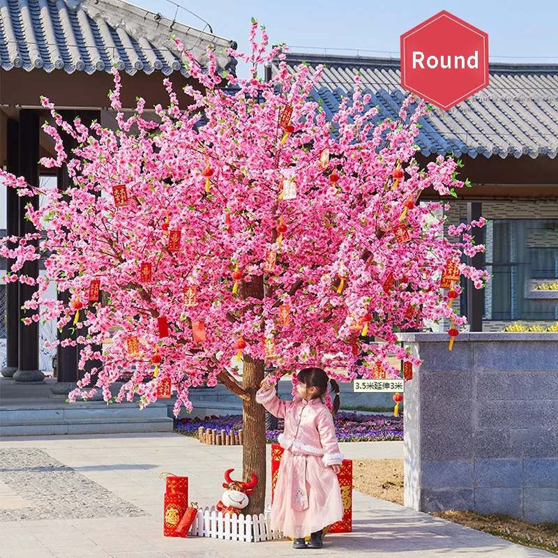 

Artificial Peach Tree Simulation Cherry Tree Outdoor Garden Large Wishing Peach Tree Christmas Wedding Center Decoration