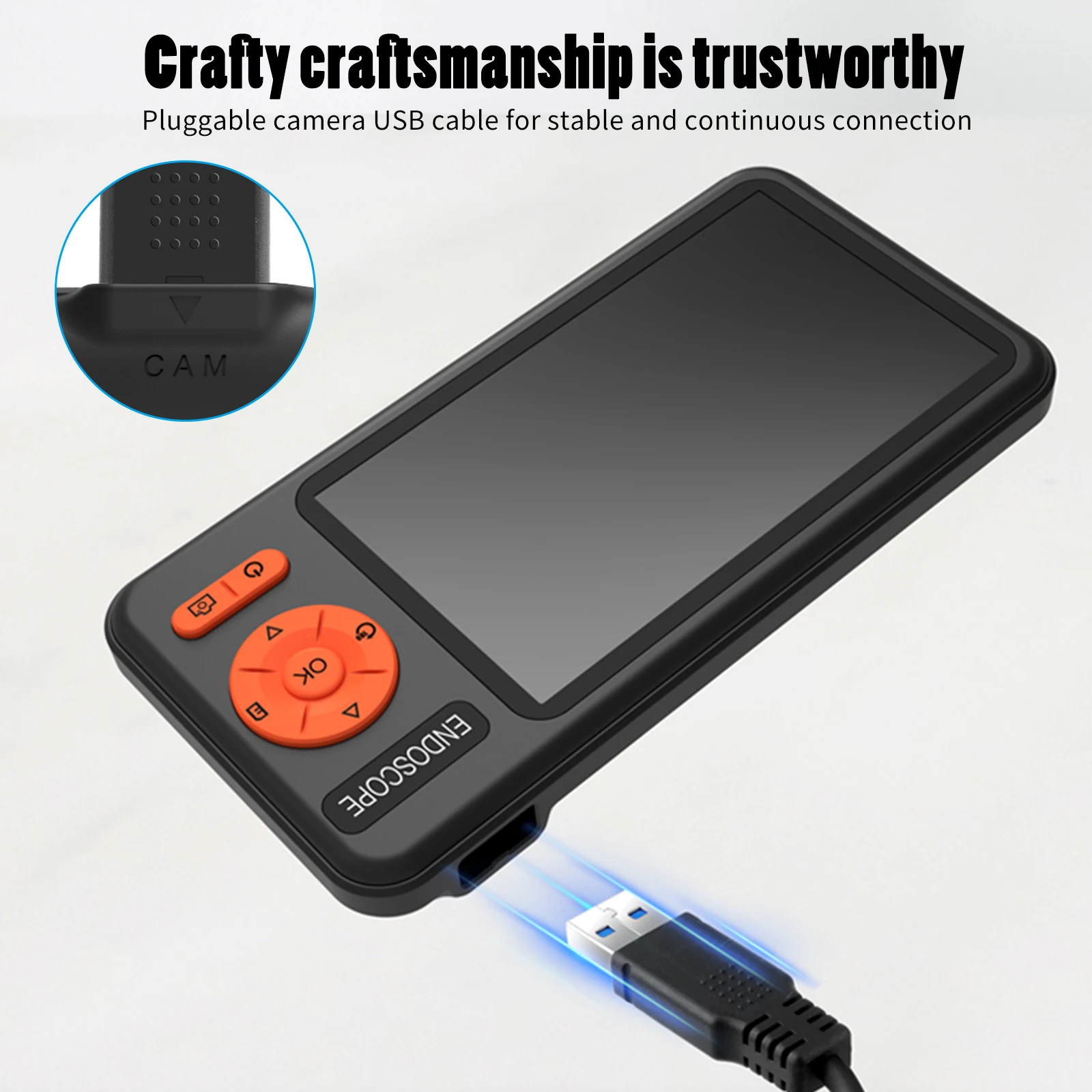 Schermo IP da 4,3 pollici 2MP 1080P Tripla lente Endoscopio industriale CMOS Periscopio Ispezione Otoscopio Fotocamera Microscopio digitale