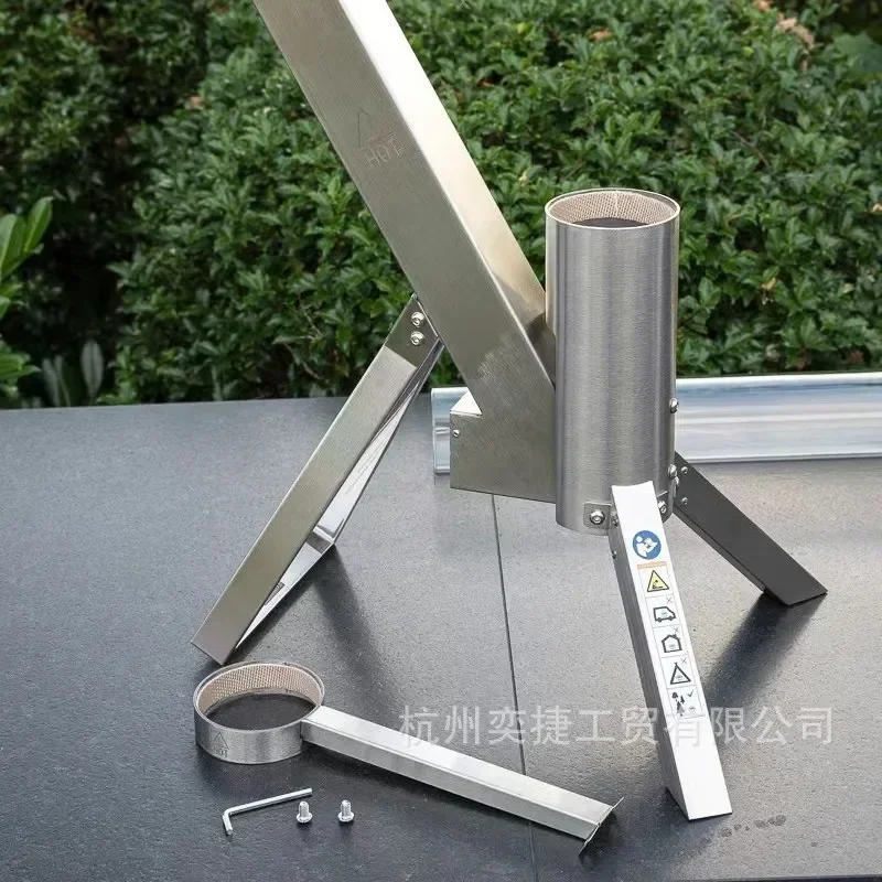 Good 50x34x130cm Rocket Stove Home Fireplace Outdoor Camping Portable Integrated Glass Heating Stove Stainless Steel Pellet Stov