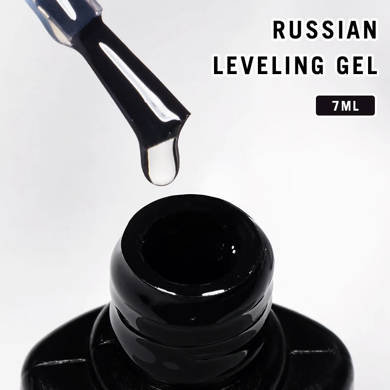 7ML Russian Self Leveling Gel Nail Polish Strong Base Coat Reinforced Gel Lacquer Semi Permanent Soak Off UV LED Gel Varnish