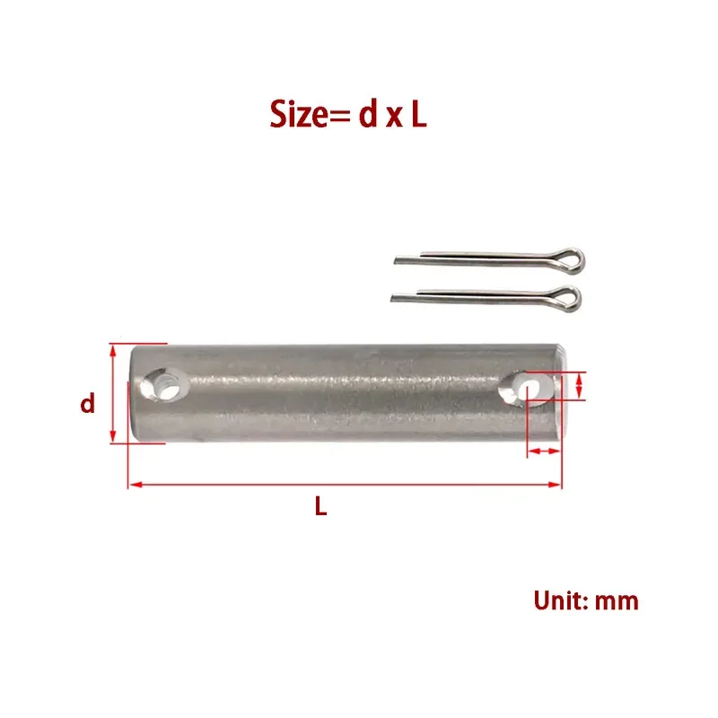 Cylindrical Positioning Pins 304 Stainless Steel Double Headed Perforated Kit M4 to M24