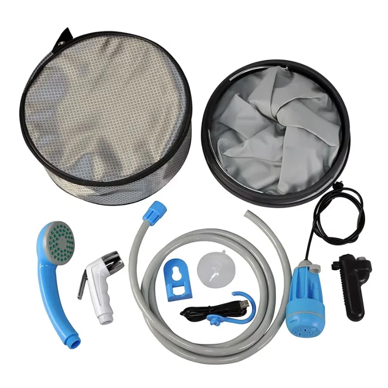 

Outdoor camping supplies Washing water Sprayer Portable Shatff toilet Bidet with foldable travel bucket