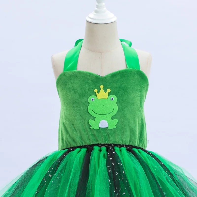 Baby Girls frog Tutu Skirt Fluffy Toddler Girls Tulle Skirts Animal Tutu Costume Outfit for Kids Halloween Party Dress Up 1-12T