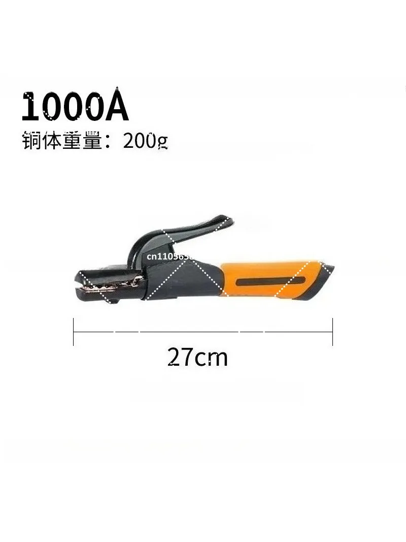 500A 800A 1000A Electrode Holder Stick Welding Rod Copper Non-slip Handle Cable Welding Clamps Stinger Tool
