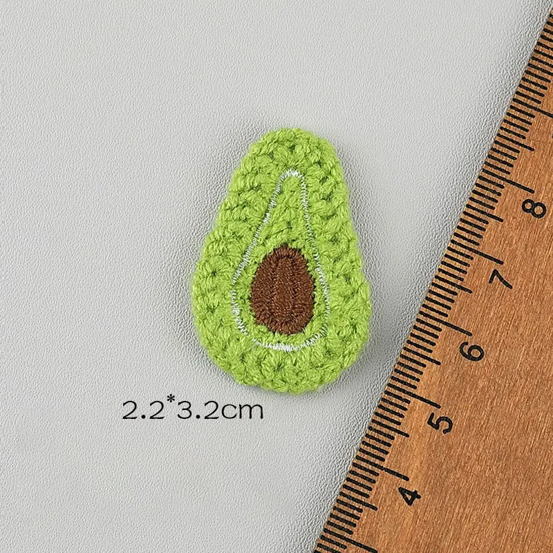 20 Stück wasserlösliche Stickapplikationen mit Fruchtmotiven zum Aufnähen auf Kleidung, Hüte, als Aufnäher, für Kopfschmuck und Haarspangen. – Detail 12